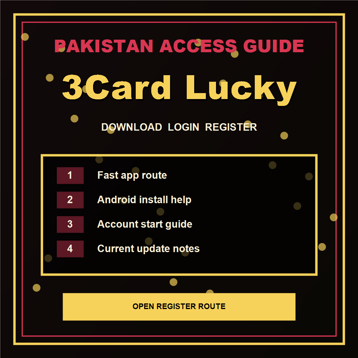 3Card Lucky Pakistan download, login and register support visual